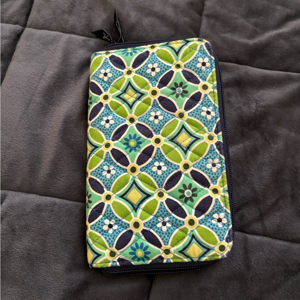 Vera Bradley Blue and Green Floral Wallet